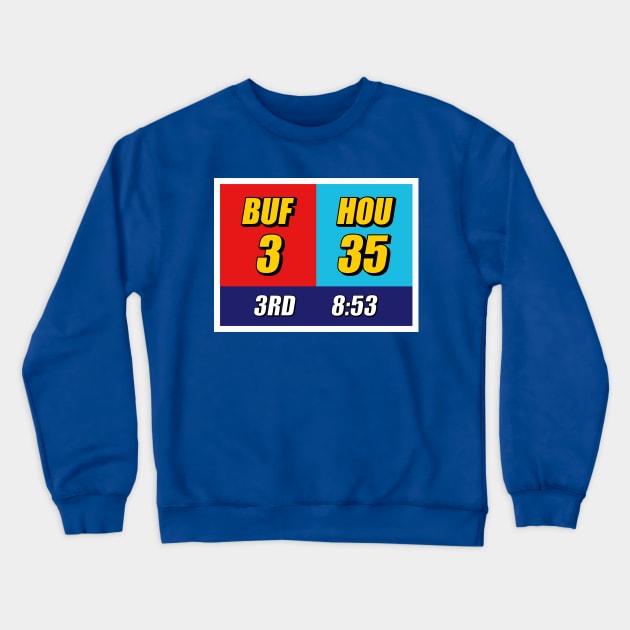 Buffalo vs. Houston • The Comeback Game Crewneck Sweatshirt by Carl Cordes